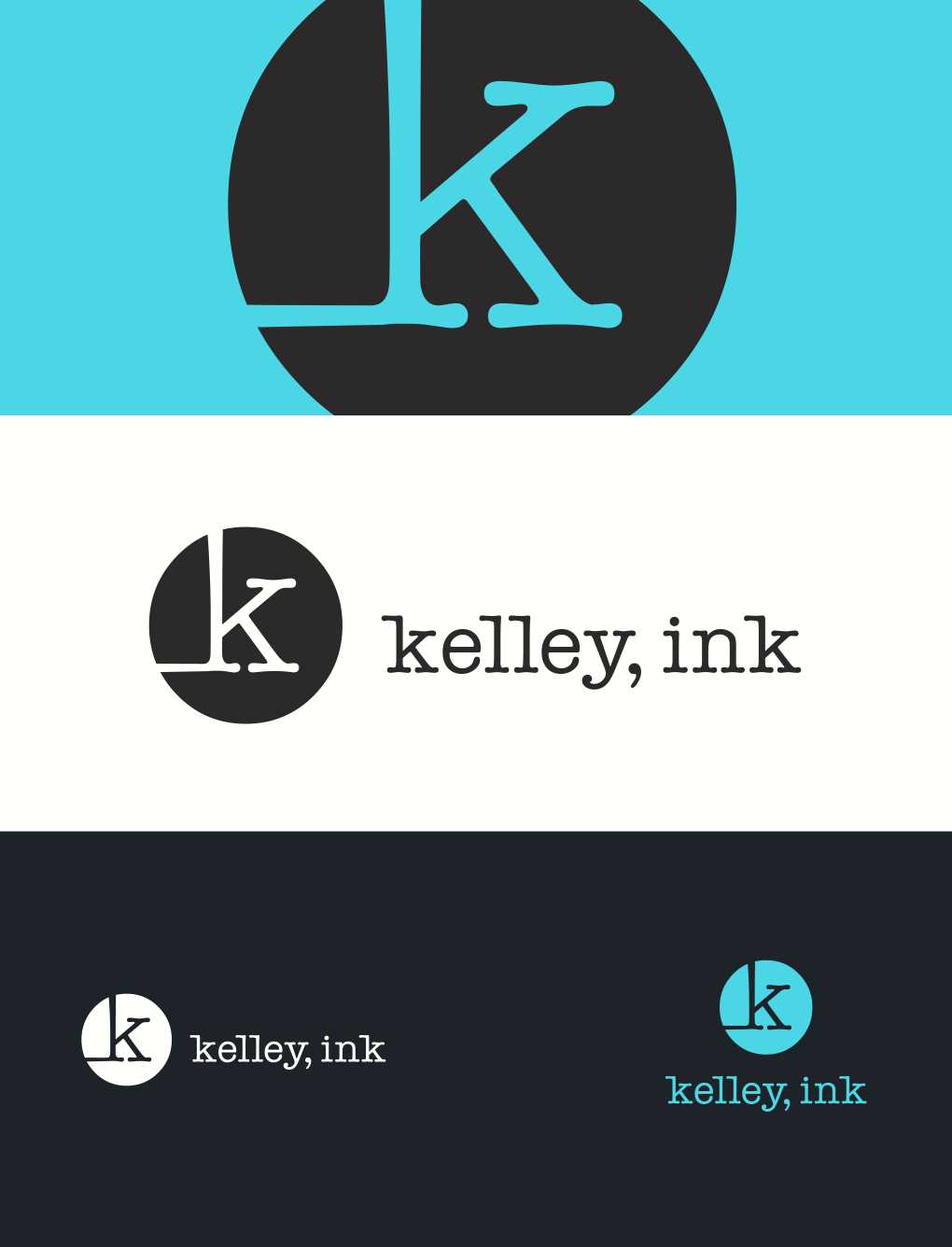 Different logos and colors for Kelley, Ink